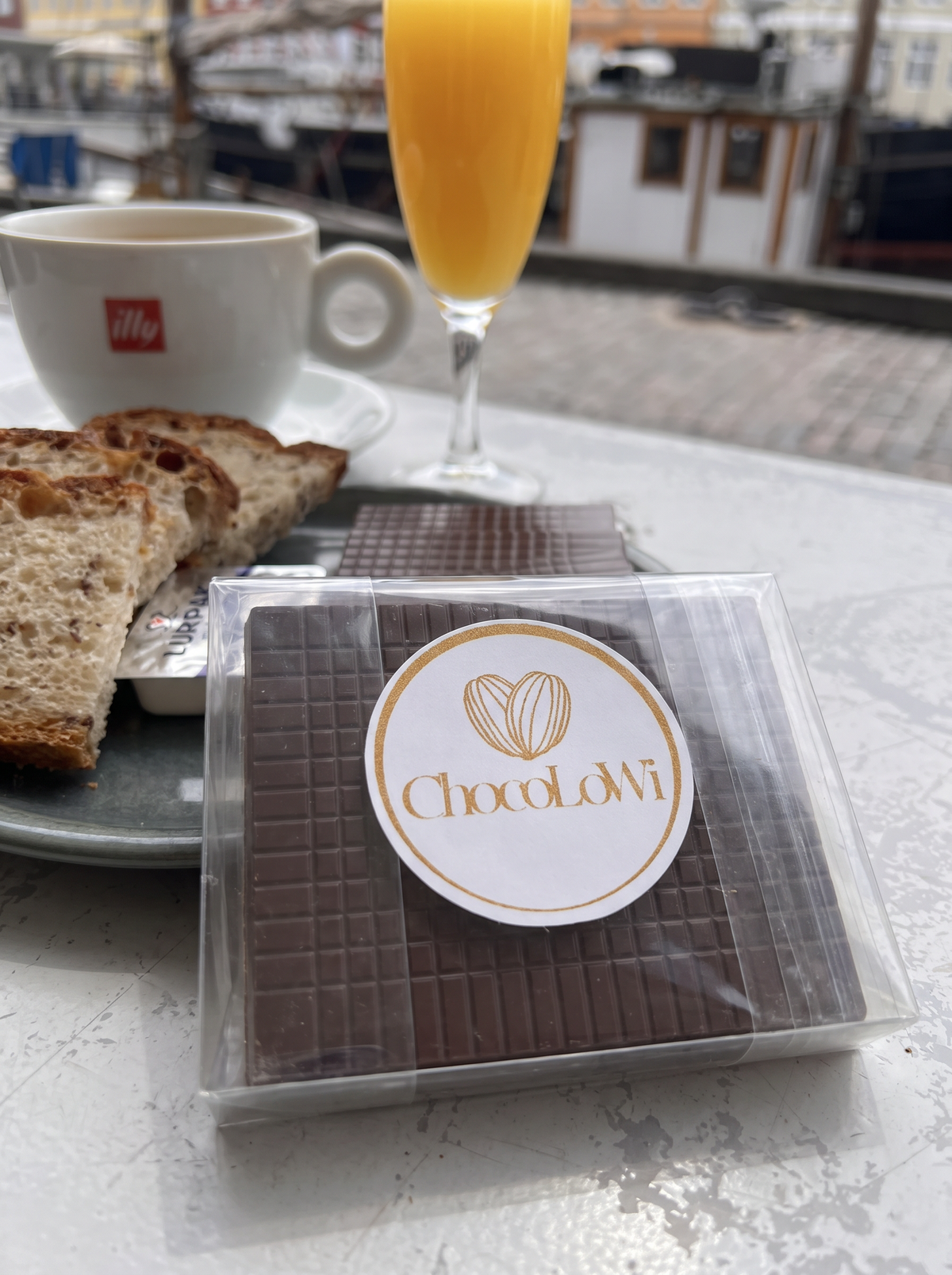 Pålægschokolade til morgenbordet i Nyhavn